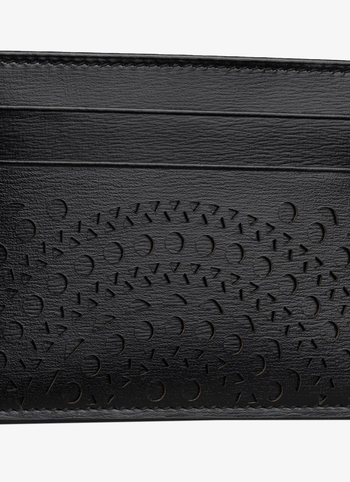 OPENWORK LEATHER CARDHOLDER ALAÏA BLACK OPENWORK LEATHER CARDHOLDER